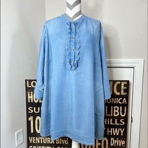 Seven7 Denim Tunic Top